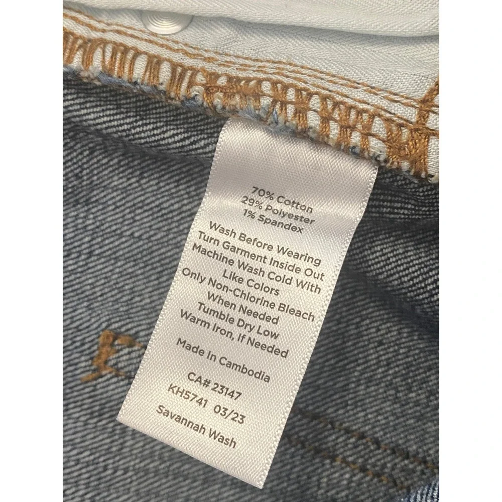 Talbots Barely Boot Jean Savannah Wash Dark Indigo Blue Stretch Denim 4P Petite